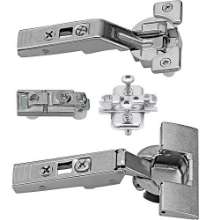 Afbeeldingen van Blum middenscharnieren Clip top - persversie en- montageplaten voor AVENTOS houten fronten en brede alukaders - vernikkeld 78Z5530T11MB+P
