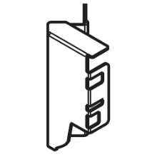 Afbeeldingen van Blum Rugwandhouder - Rechts onder 45° voor hoekkast voor Tandembox - grijs metallic Z30M000S.45ECKR
