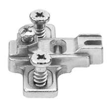 Afbeeldingen van Blum speciaal hv-kruisplaat Modul - voor kadermontage inclusief systeemschroef 3,0mm - vernikkeld 1998130