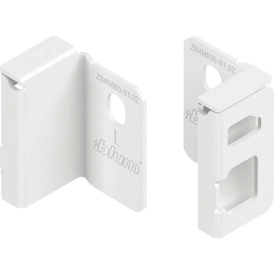 Afbeeldingen van Blum rugwandverbinder Merivobox - hoogte N links+rechts - zijdewit ZB4N000S