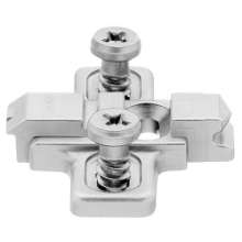 Afbeeldingen van Blum CLIP hoogte regelbare kruisplaat - met gemonteerde systeemschroeven *0,0 mm verdikt - vernikkeld 175L8100