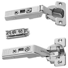 Afbeeldingen van Blum middenscharnieren Clip top - schroefversie en- montageplaten voor AVENTOS houten fronten en brede alukaders - vernikkeld 78Z5500T12MB+P