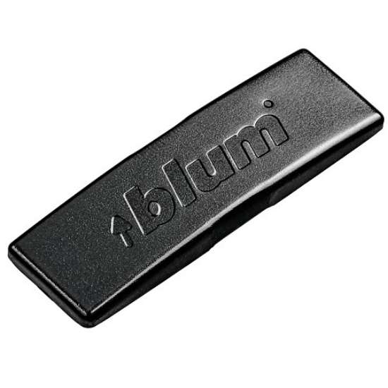 Afbeeldingen van Blum Afdekkap scharnier, rond - **BLUM** ingedrukt,vr.100°,110°en 120° met - rechte arm 70.1503.BPABD