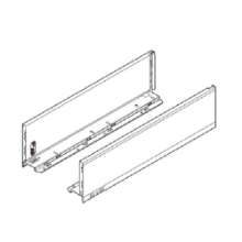 Afbeeldingen van Blum zijwanden L+R Legrabox - nominale lengte 450mm hoogte K - grijs 770K4502S