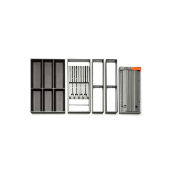 Afbeeldingen van Blum basispakket Orgalux - 1x bestekindeling D50 1x werkbestekindeling D50 - carbonzwart OL.BP5005CS