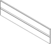Afbeeldingen van Blum Dwarsverdeling - lengte 152 mm zonder bevestigingen - grijs metalic Z40L152A