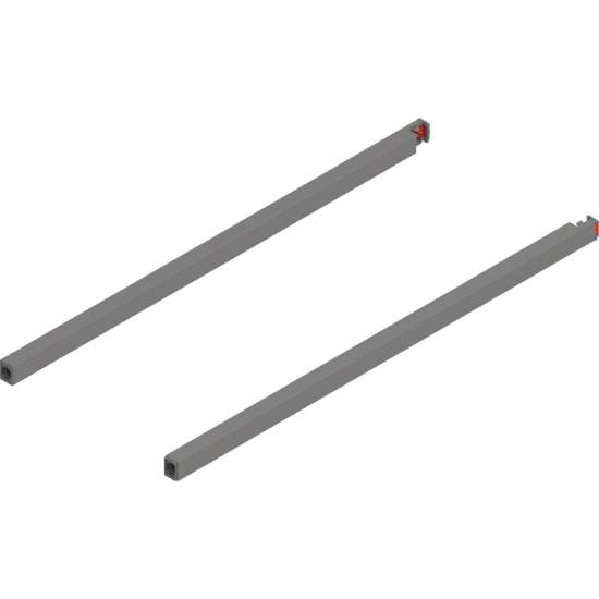 Afbeeldingen van Blum relingset Merivobox - nominale lengte 350mm - indiumgrijs ZR4.350RS.ER