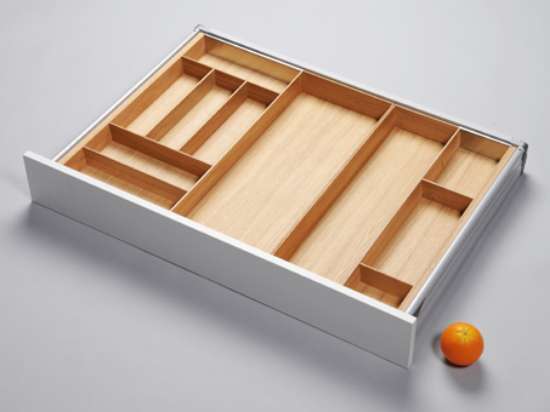 Afbeeldingen van Blum Bestekindeling voor kruidenpotjes Tandembox - corpusbreedte 800-950 diepte 600mm - eikenhout OL.EE6090S2BEST