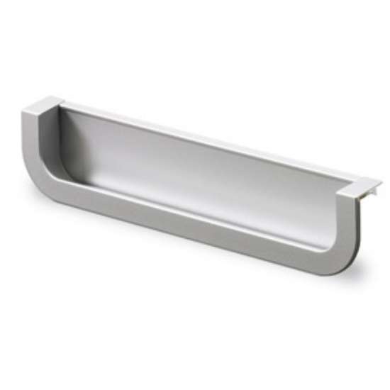 Afbeeldingen van Hettich greep om in te laten Athena, boorafstand 160, L 170 mm, B 19 mm, H 36 mm, Aluminiumkleurig