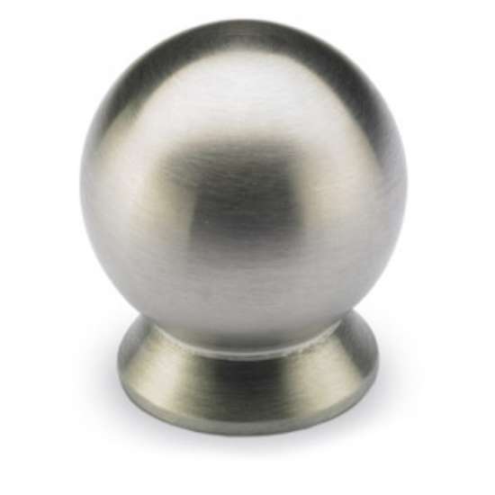 Afbeeldingen van Hettich Knop Serbinum, H 28 mm, ø 25 mm, roestvrij staal geborsteld