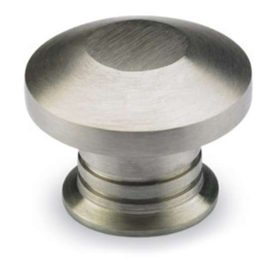 Afbeeldingen van Hettich Knop Spalatum, H 23 mm, ø 30 mm, roestvrij staal geborsteld