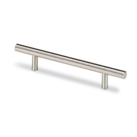 Afbeeldingen van Hettich stanggreep Hale, boorafstand 96, L 156 mm, H 35 mm, ø 12 mm, roestvrij staal finish geborsteld