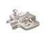 Afbeeldingen van Hettich Kruismontageplaat met directe hoogteverstelling, vernikkeld, Rijboring 37 x 32 mm, met spaanplaatschroeven (voor boringen ø 2,5 mm), dikte 3,0 mm