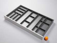 Afbeeldingen van Blum Bestekindeling voor werkbestek Legrabox- corpusbreedte 1200 en groter diepte 650mm - oriongrijs OL.BA6512O2IND