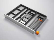 Afbeeldingen van Blum Bestekindeling met messen en foliehouder Legrabox - corpusbreedte 1000mm en groter diepte 650mm - zijdewit OL.BA6510W7IND
