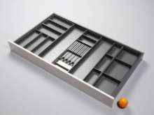 Afbeeldingen van Blum Bestekindeling met messenhouder Legrabox - corpusbreedte 1200 en groter diepte 650mm - zijdewit OL.BA6512W6IND