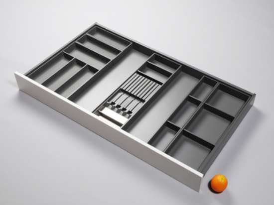 Afbeeldingen van Blum Bestekindeling met messenhouder Legrabox - corpusbreedte 1200 en groter diepte 650mm - zijdewit OL.BA6512W6IND