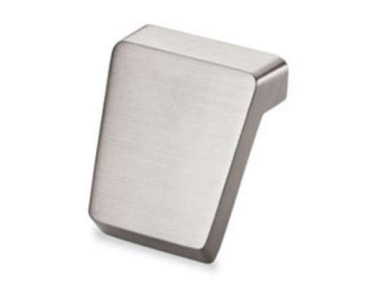 Afbeeldingen van Hettich Knop Milo, boorafstand 16, L 40 mm, B 41 mm, H 28 mm, roestvrij staal finish geborsteld