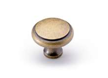 Afbeeldingen van Hettich Knop Solva, H 23 mm, ø 30 mm, messingkleurig antiek