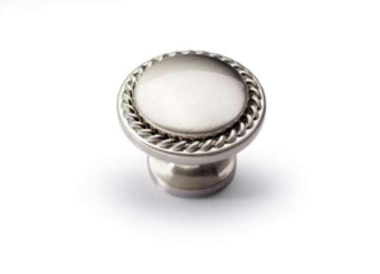 Afbeeldingen van Hettich Knop Salemi, H 23 mm, ø 30 mm, roestvrij staal finish geborsteld