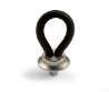 Afbeeldingen van Hettich Knop Filaga, L 20 mm, H 32 mm, Zwart leer / mat vernikkeld