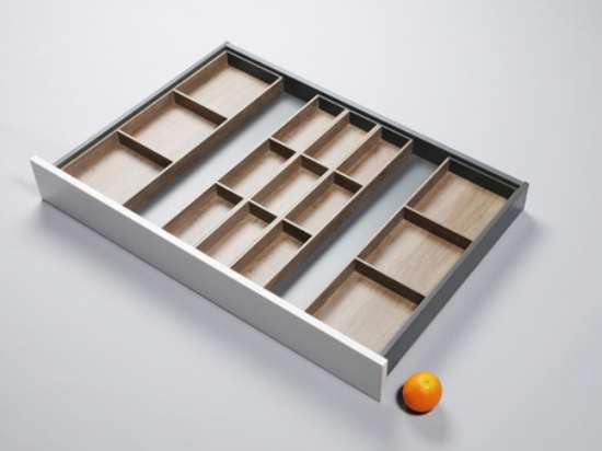 Afbeeldingen van Blum Bestekindeling voor werkbestek Legrabox - corpusbreedte 1000mm en groter diepte 650mm - houtdecor bardolino eik/zijdewit OL.BH6510B3IND