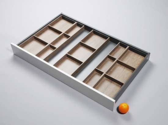 Afbeeldingen van Blum Bestekindeling voor werkbestek Legrabox - corpusbreedte 1100mm en groter diepte 650mm - houtdecor bardolino eik/zijdewit OL.BH6511B2IND