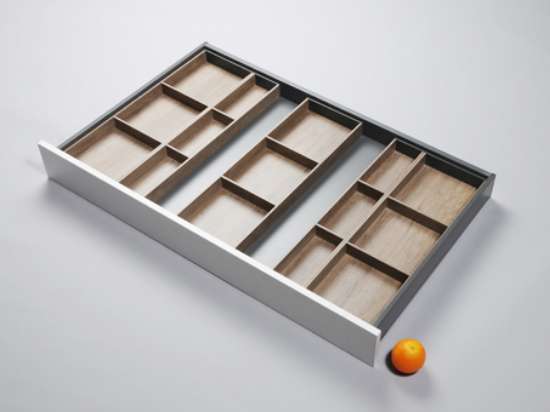 Afbeeldingen van Blum Bestekindeling voor werkbestek Legrabox - corpusbreedte 1200 en groter diepte 650mm - houtdecor bardolino eik/zijdewit OL.BH6512B3IND