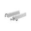 Afbeeldingen van Hettich ArciTech Schuif- / frontlade, setverpakking, ladezijwand hoogte 126 x NL 550 mm, zilver, links en rechts
