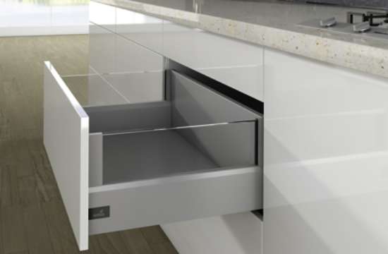 Afbeeldingen van Frontlade Set DesignSide H250/126 L650 Zilver