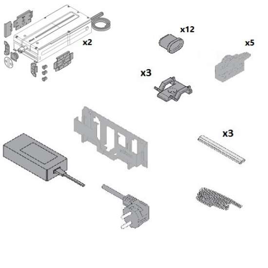 Afbeeldingen van Blum aandrijfeenheid set Servo-Drive Flex - voor koelkast met nishoogte groter dan 1780mm of combi koel/vries - 2 aandrijfeenheden en montagetoebehoren Z10#FLEX.2