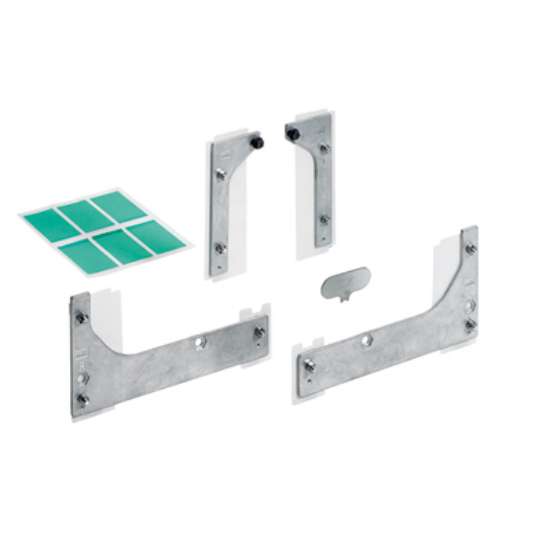 Afbeeldingen van Hettich SlideLine M Uitbreidingsset voor gelijmde glazen deuren met demping, Minimale deurbreedte mm: 450