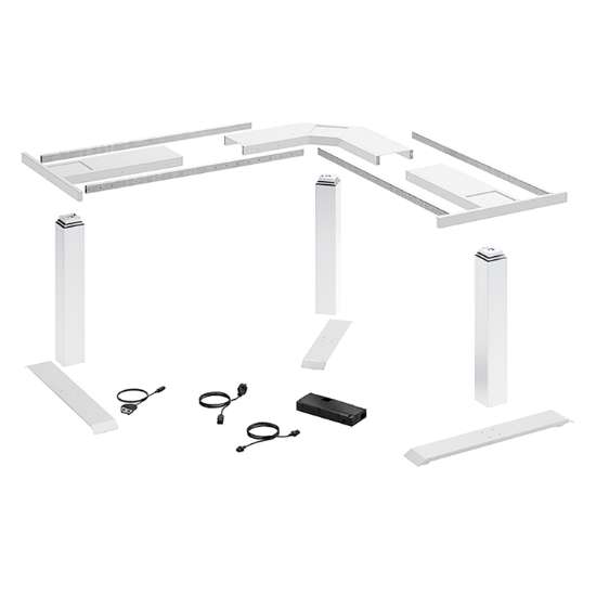 Afbeeldingen van Hettich LegaDrive Systems Tafelonderstelset 90°-hoek, wit