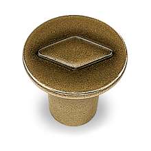 Afbeeldingen van Hettich Knop Barcino, H 25 mm, ø 30 mm, messingkleurig antiek