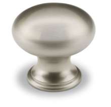 Afbeeldingen van Hettich Knop Cirpi, H 27 mm, ø 30 mm, roestvrij staal finish geborsteld