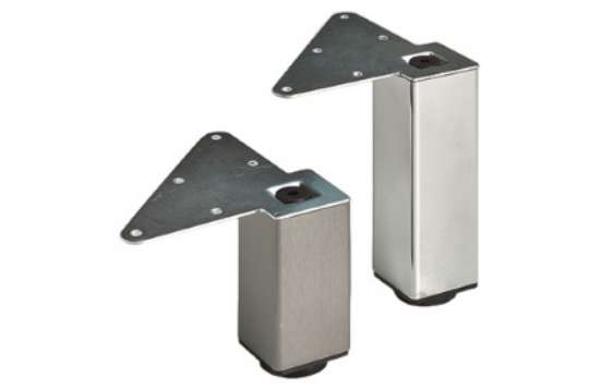 Afbeeldingen van Hettich Meubelvoet Kaleo SQN 46, 150 mm roestvrij staal finish