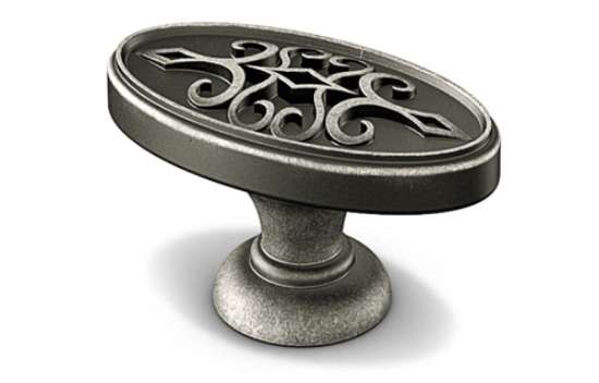 Afbeeldingen van Hettich Knop Sertao, L 45 mm, B 23 mm, H 28 mm, tinkleurig antiek