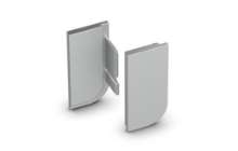 Afbeeldingen van Hettich Toebehoren Canis L eindkappen gesloten, set, B 23 mm, H 52 mm, Aluminiumkleurig