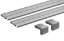 Afbeeldingen van Hettich SlideLine M Profielset: loopprofiel met 2-baans om te schroeven/plakken, 2500 mm