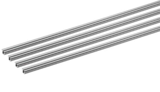 Afbeeldingen van Hettich SlideLine M Profielset: loopprofiel met 1-baans om in te drukken, 2500 mm
