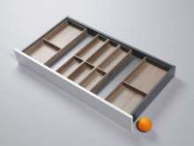 Afbeeldingen van Blum Bestekindeling voor werkbestek Legrabox - corpusbreedte 1000mm en groter diepte 500mm - houtdecor nebraska eik/oriongrijs OL.BH5010N3IND