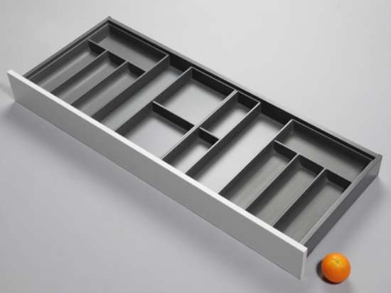 Afbeeldingen van Blum Bestekindeling Legrabox - corpusbreedte 1200 en groter diepte 450mm - oriongrijs OL.BA4512O1IND