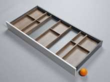 Afbeeldingen van Blum Bestekindeling voor werkbestek Legrabox - corpusbreedte 1200 en groter diepte 550mm - houtdecor nebraska eik/oriongrijs OL.BH5512N3IND