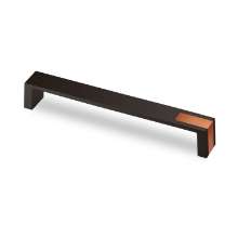 Afbeeldingen van Hettich Greep Intra, boorafstand 192, L 204 mm, B 25 mm, H 26 mm, Mat zwart / koperkleurig geborsteld