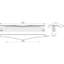 Afbeeldingen van Hettich Greeplijst Codania, L 1195 mm, Goudkleurig mat geborsteld