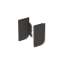 Afbeeldingen van Hettich Toebehoren Canis L eindkappen gesloten, set, B 23 mm, H 52 mm, mat zwart