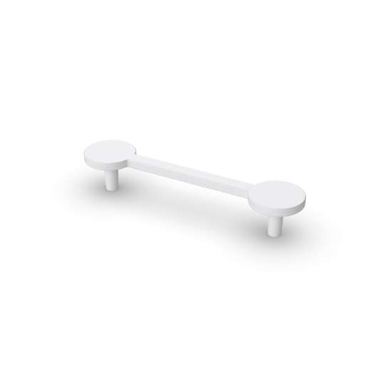 Afbeeldingen van Hettich Greep Limpio, boorafstand 128, L 165 mm, B 37 mm, H 30 mm, mat wit