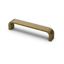 Afbeeldingen van Hettich Greep Pomezia, boorafstand 96, L 104 mm, B 20 mm, H 30 mm, messingkleurig antiek