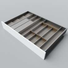 Afbeeldingen van Blum Bestekindeling folie en kruiden notenhout - voor LEGRABOX - corpusbreedte 800-1000mm diepte 600mm - notenhout/aluminium OL.NA6090S4BEST