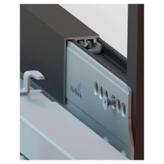 Afbeeldingen van Hettich Cadro L-profiel AvanTech YOU / Actro YOU / Actro 5D, 3000 mm, roestvrij staal finish